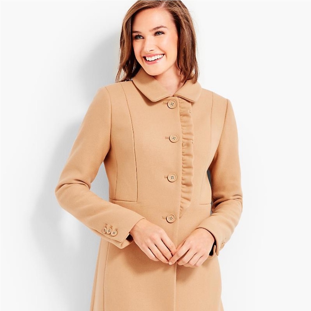 Talbots Classic Camel Dress Coat